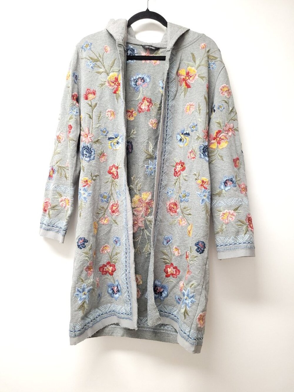 Driftwood Shelly Western Embroidered Kimono Size M Multicolor